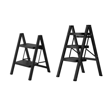 Folding Telescoping Ladder Step Stool Indoor Multi functional Lightweight