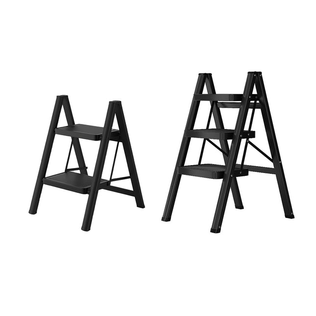 Folding Telescoping Ladder Step Stool Indoor Multi functional Lightweight