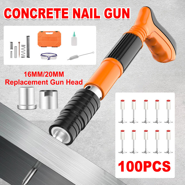 Adjustable Mini Air Nail Gun Machine Wall Fastening Rivet Tool with 100PCS Nails