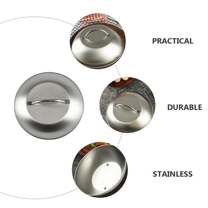 Stainless Steel Food Cover Dome Lid For Teppanyaki Grill Steak Cooking Kitchen