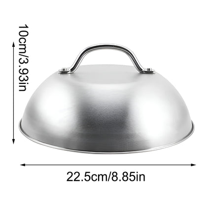 Stainless Steel Food Cover Dome Lid For Teppanyaki Grill Steak Cooking Kitchen