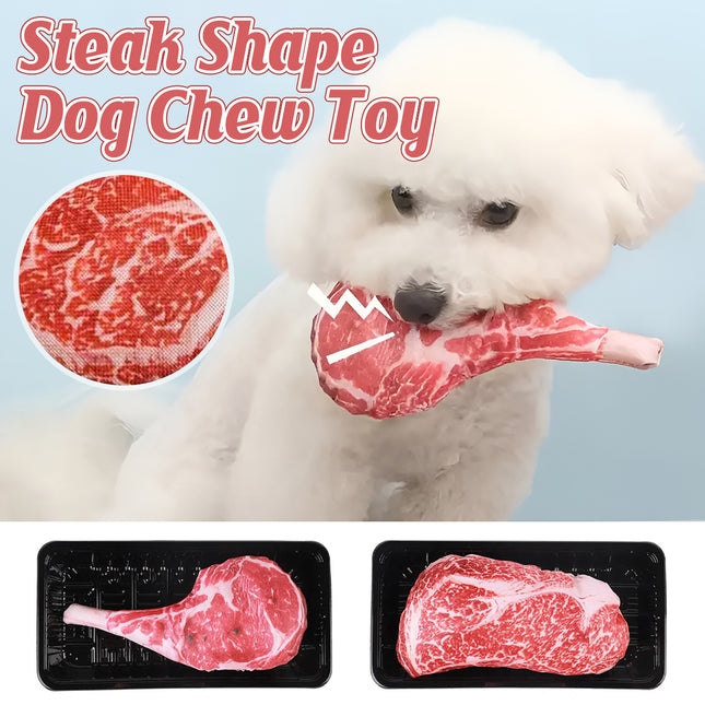Steak Shaped Dog Chew Toy Durable Soft Pet Chewing Toy for Dogs Puppy Play