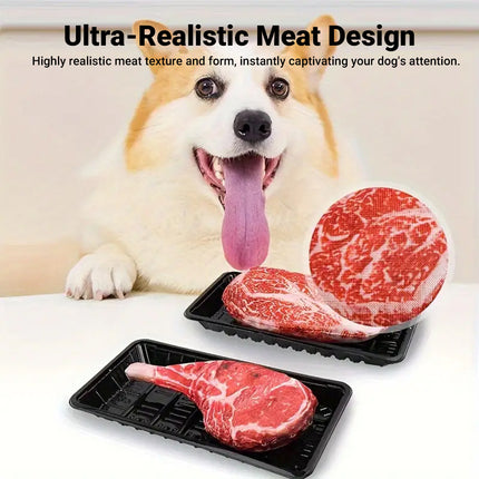 Steak Shaped Dog Chew Toy Durable Soft Pet Chewing Toy for Dogs Puppy Play