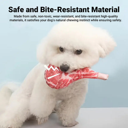 Steak Shaped Dog Chew Toy Durable Soft Pet Chewing Toy for Dogs Puppy Play