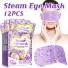 12PCS Lavender Steam Eye Mask Disposable Heated Relaxing Warm Compress Pads