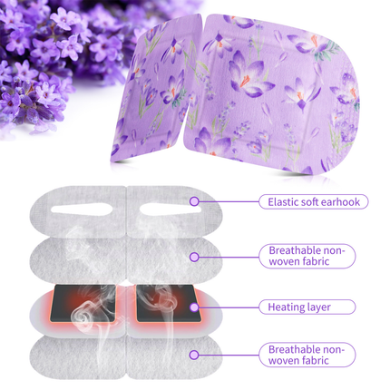 12PCS Lavender Steam Eye Mask Disposable Heated Relaxing Warm Compress Pads