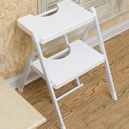 2 or 3-Layer Folding Step Stool with Non-Slip Pedals 150kg White