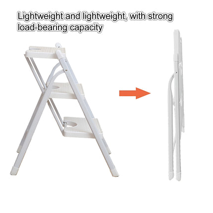 2 or 3-Layer Folding Step Stool with Non-Slip Pedals 150kg White