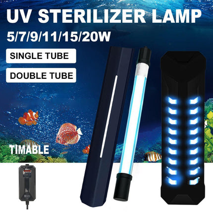Fish Tank Germicidal Lamp UV Ultraviolet Water Disinfection Light for Aquarium
