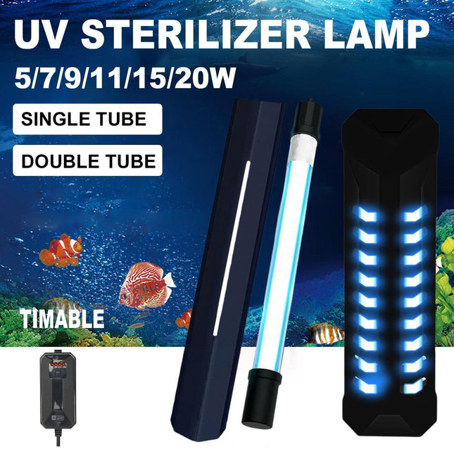 Fish Tank Germicidal Lamp UV Ultraviolet Water Disinfection Light for Aquarium