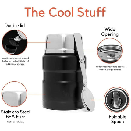 Simple Large Capacity Food Grade Stainless Steel Vacuum Flask Leak Durable