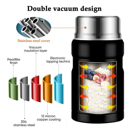 Simple Large Capacity Food Grade Stainless Steel Vacuum Flask Leak Durable