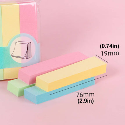Pastel Sticky Note Strips 4 Colours 20 Pack