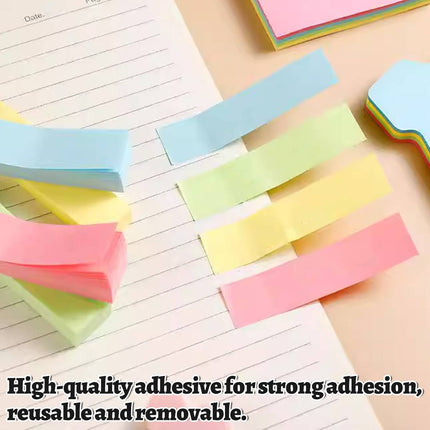 Pastel Sticky Note Strips 4 Colours 20 Pack