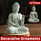 Buddha Statue Ornament in Green Sandstone Zen Craft for Home
