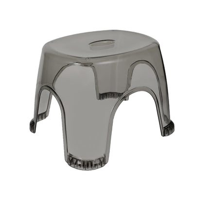 4pcs Transparent Plastic Stool Stackable Anti Slip 35.5 x 29.5 x 27cm Durable