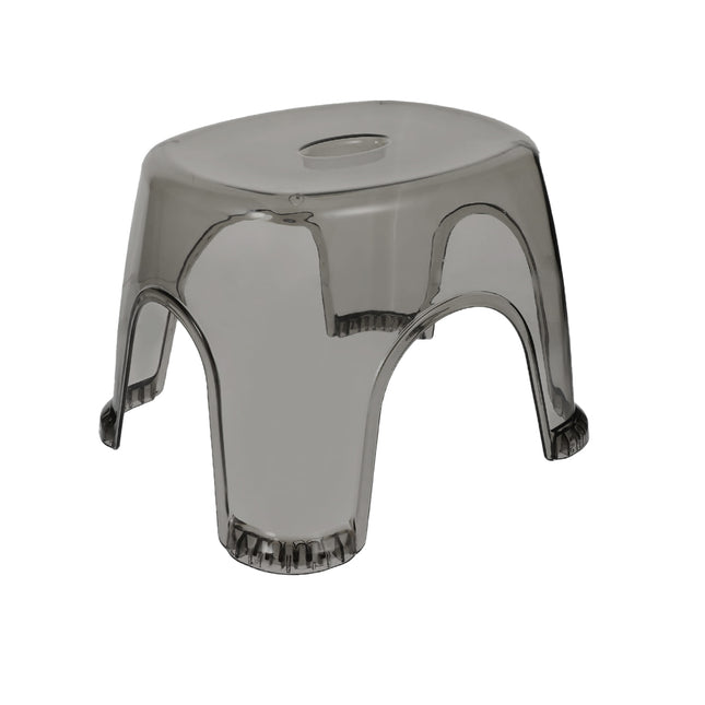 4pcs Transparent Plastic Stool Stackable Anti Slip 35.5 x 29.5 x 27cm Durable