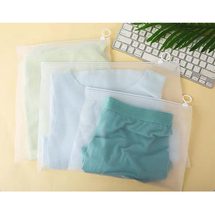 Drawstring Bag Set 50PCS Frosted Travel Storage Bags Transparent Organizer