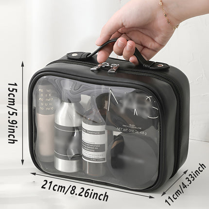 Simple Colour Travel Cosmetic Bag Lightweight Waterproof Transparent Organizer