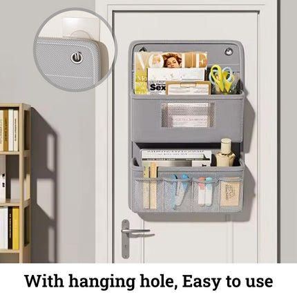 Hanging Wall Door Storage Bag Organizer Multi Pocket 2 Tier 3 Tier Grey
