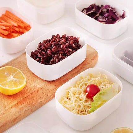 200PCS Plastic Rice Storage Box Meal Prep Container Kitchen Bento Lunch Box
