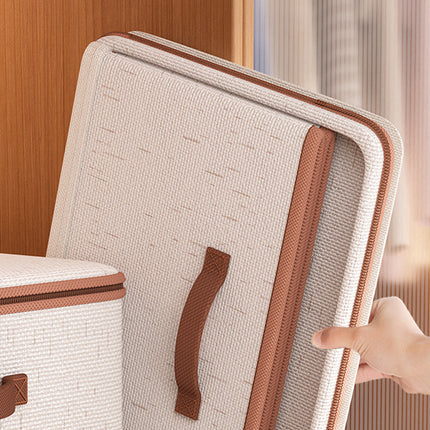 Large-Capacity Home Fabric Foldable Clothes Storage Basket with Lid for Pants