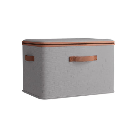 Large-Capacity Home Fabric Foldable Clothes Storage Basket with Lid for Pants