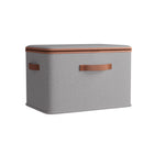 Large-Capacity Home Fabric Foldable Clothes Storage Basket with Lid for Pants
