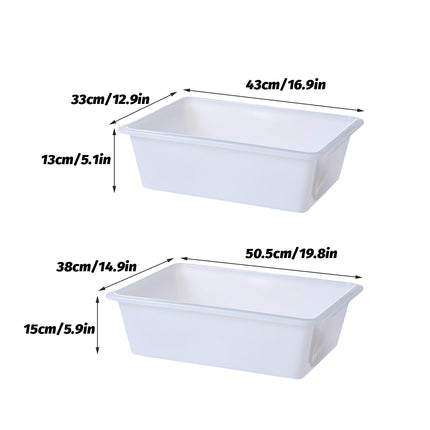6PCS Rectangular Plastic Storage Box 2 Size Home Daily Use for Toys Kitchen