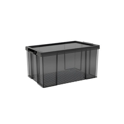 Plastic Storage Box 25L 50L Stackable Clear Front Clothes Organiser With Lid