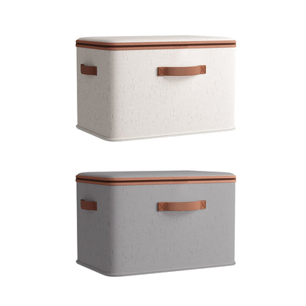 Large-Capacity Home Fabric Foldable Clothes Storage Basket with Lid for Pants