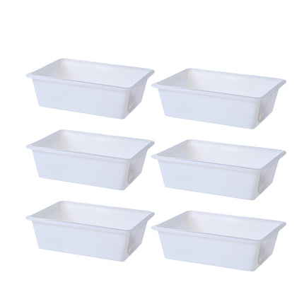 6PCS Rectangular Plastic Storage Box 2 Size Home Daily Use for Toys Kitchen