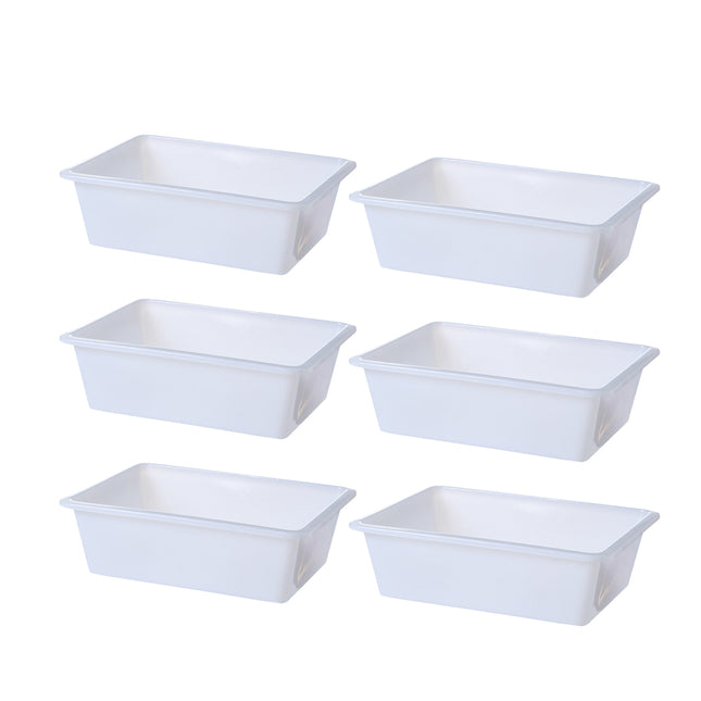 6PCS Rectangular Plastic Storage Box 2 Size Home Daily Use for Toys Kitchen
