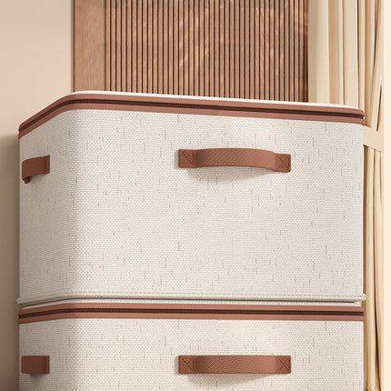 Large-Capacity Home Fabric Foldable Clothes Storage Basket with Lid for Pants