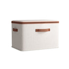 Large-Capacity Home Fabric Foldable Clothes Storage Basket with Lid for Pants