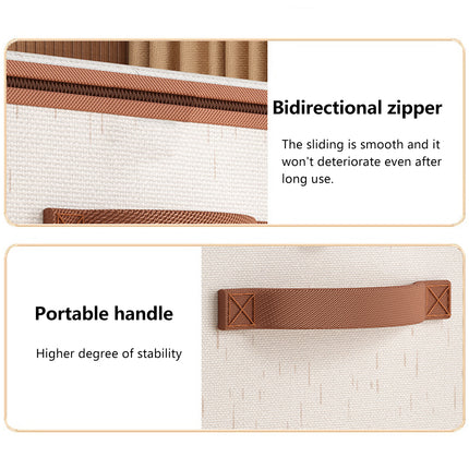 Large-Capacity Home Fabric Foldable Clothes Storage Basket with Lid for Pants