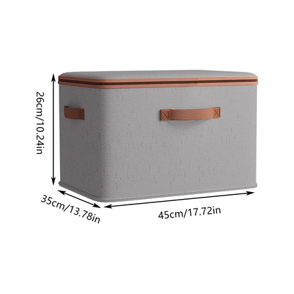 Large-Capacity Home Fabric Foldable Clothes Storage Basket with Lid for Pants