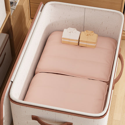 Large-Capacity Home Fabric Foldable Clothes Storage Basket with Lid for Pants