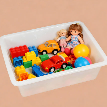 6PCS Rectangular Plastic Storage Box 2 Size Home Daily Use for Toys Kitchen