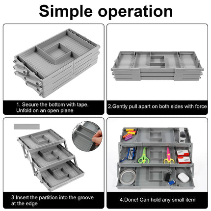 Jewelry Storage Box Folding Organizer Model B Multi Compartment Jewelry Storage