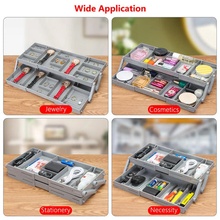 Jewelry Storage Box Folding Organizer Model B Multi Compartment Jewelry Storage