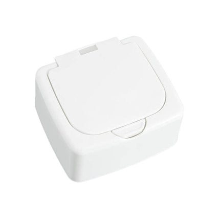 Small Plastic Desktop Storage Box with Lid Organizer Bucket for Office Home Use