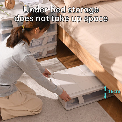 Under Bed Storage Drawer with Wheels Large Capacity Dustproof Space Saving