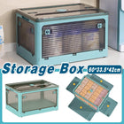 Large Foldable Plastic Storage Box Transparent Organizer for Home and Office