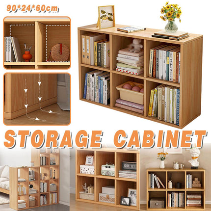 Organizer Bookcase Open Shelf Storage Rack Simple Compartments Bookshelf Unit