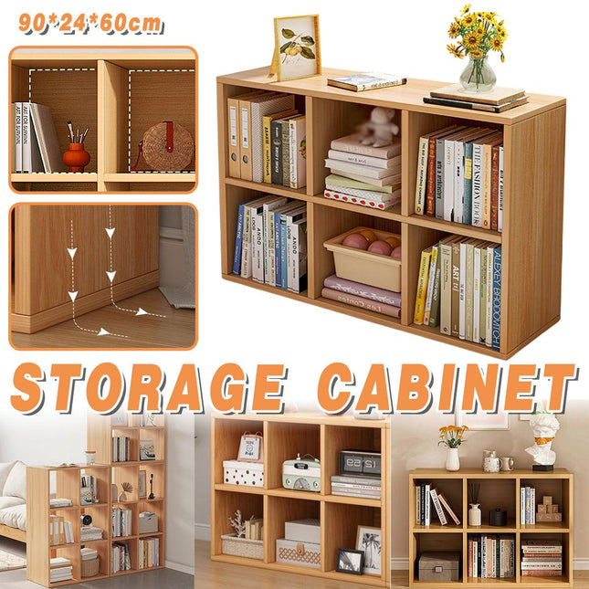 Organizer Bookcase Open Shelf Storage Rack Simple Compartments Bookshelf Unit
