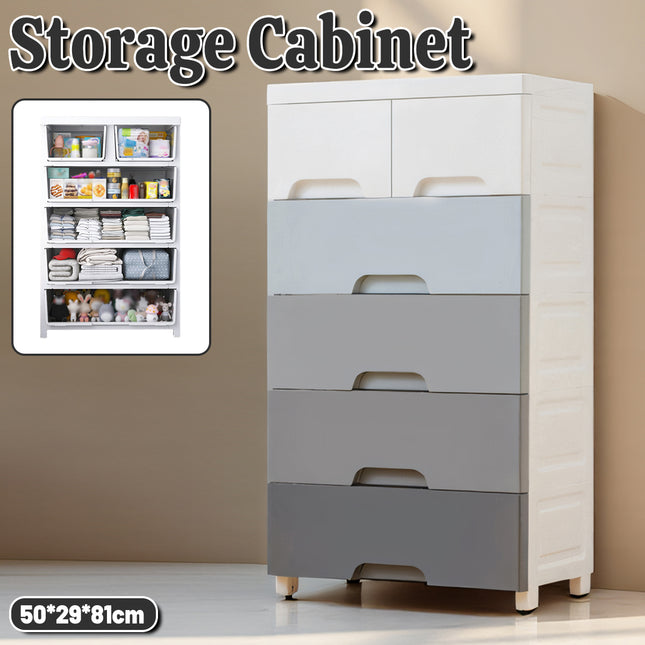 Plastic Multi Layer Drawer Storage Cabinet Dustproof Easy Assemble Space Saving