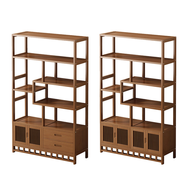 Multi-Functional Bamboo Floor-Standing Storage Rack for Living Room Storage Use