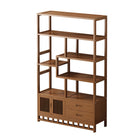 Multi-Functional Bamboo Floor-Standing Storage Rack for Living Room Storage Use