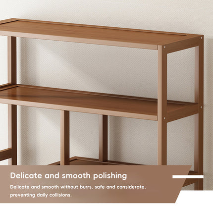 Multi-Functional Bamboo Floor-Standing Storage Rack for Living Room Storage Use